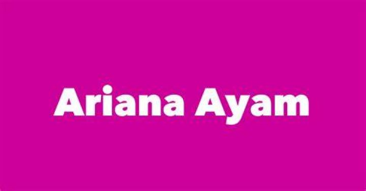 Ariana Ayam Bra Size, Age, Weight, Height, Measurements