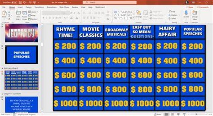 October 2022 Jeopardy Template